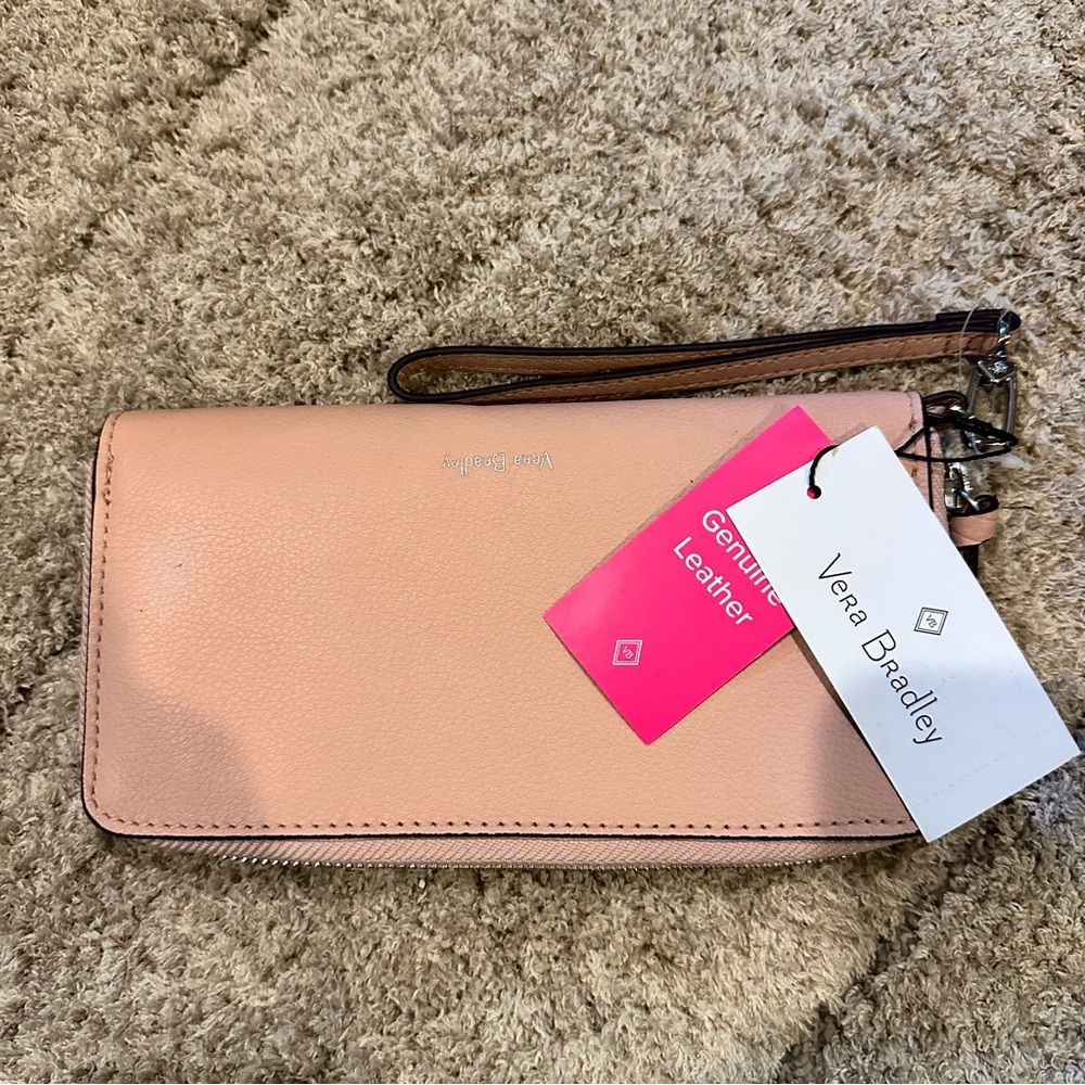 BWT Vera Bradley Pink Leather Wallet